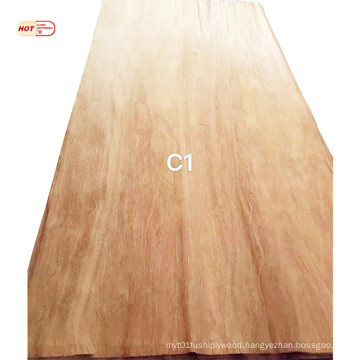 Factory Direct Natural 4*8 0.3mm wood face keruing veneer for plywood and door face